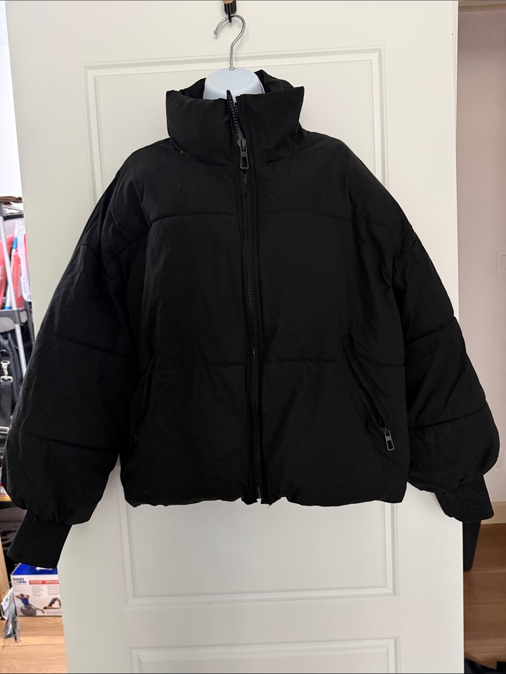 Zara Black Oversized Puffer Jacket - Women's